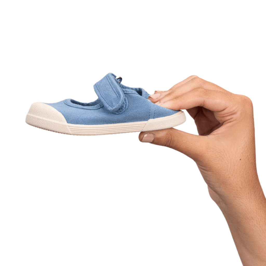 MERCEDITAS RESPETUOSAS DE LONA PARA NIÑA MERCEDES IGOR AZUL VAQUERO - GARÓS