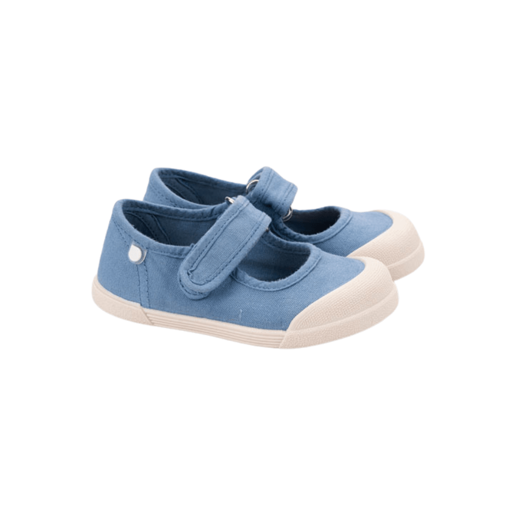 MERCEDITAS RESPETUOSAS DE LONA PARA NIÑA MERCEDES IGOR AZUL VAQUERO - GARÓS