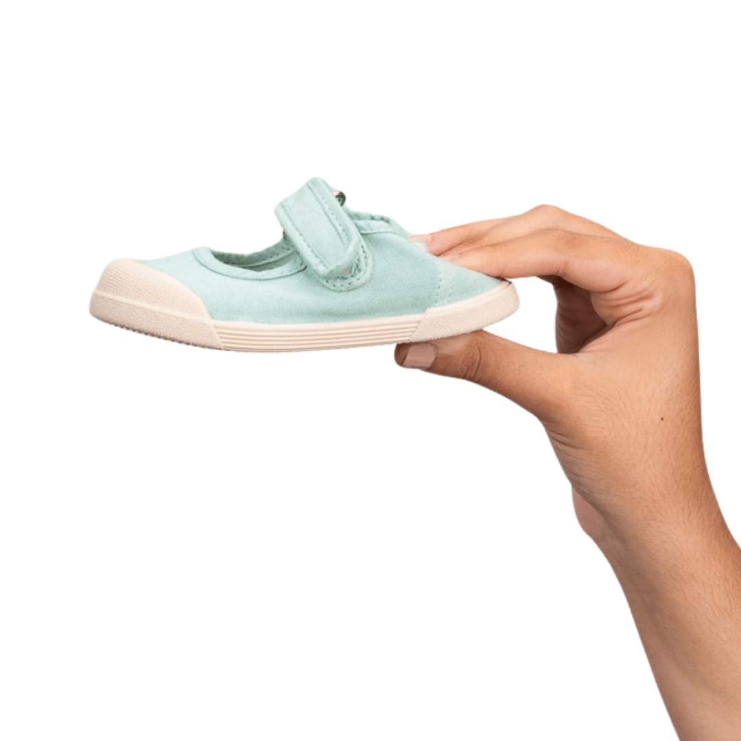 MERCEDITAS RESPETUOSAS DE LONA PARA NIÑA MERCEDES IGOR VERDE MENTA - GARÓS