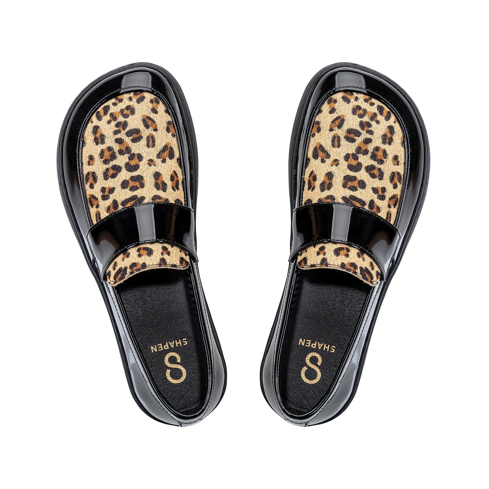 MOCASIN BAREFOOT SHEEN LEO NEGRO Y LEOPARDO - SHAPEN - GARÓS