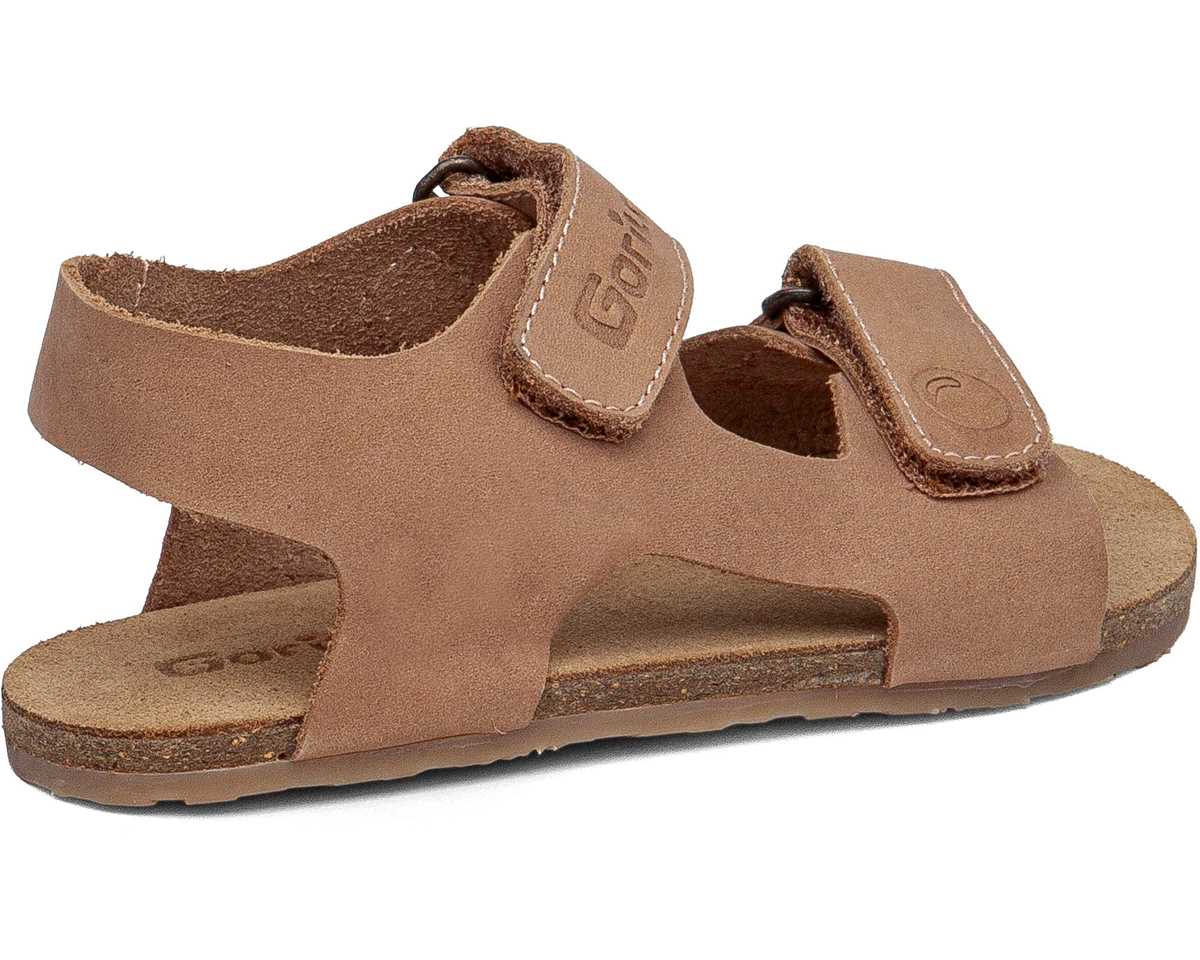 SANDALIA BAREFOOT ADULTO DOBLE TIRA CON VELCRO BIOS MARRÓN - GORILA - GARÓS