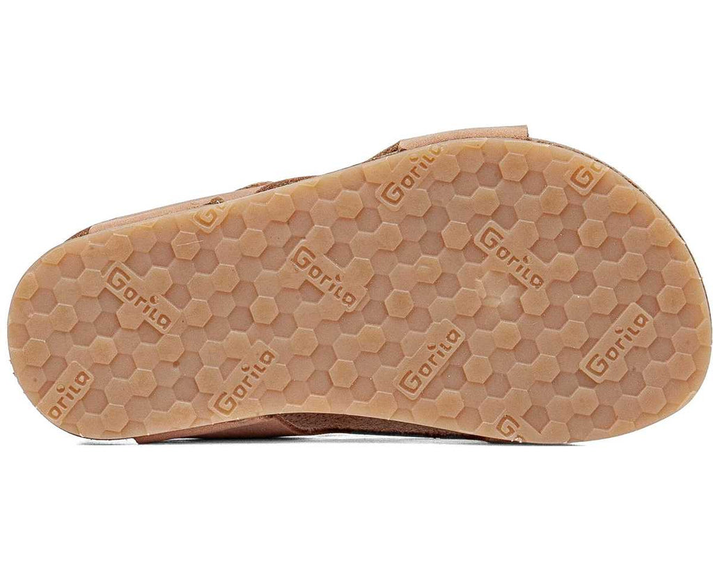SANDALIA BAREFOOT ADULTO DOBLE TIRA CON VELCRO BIOS MARRÓN - GORILA - GARÓS