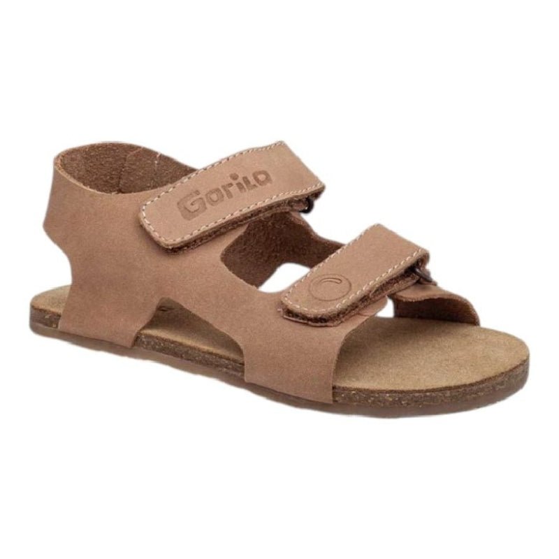 SANDALIA BAREFOOT ADULTO DOBLE TIRA CON VELCRO BIOS MARRÓN - GORILA - GARÓS