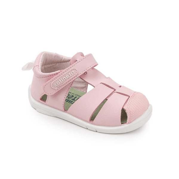 SANDALIA BAREFOOT B500 ERIC TITANITOS PIEL LAVABLE ROSA - GARÓS