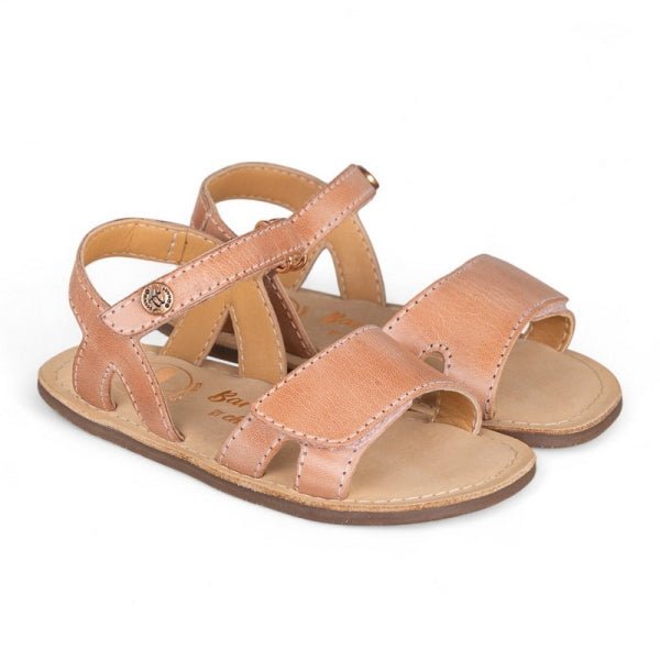 SANDALIA BAREFOOT INFANTIL CON VELCRO 1126020 PIEL ROSA - CHETTO - GARÓS