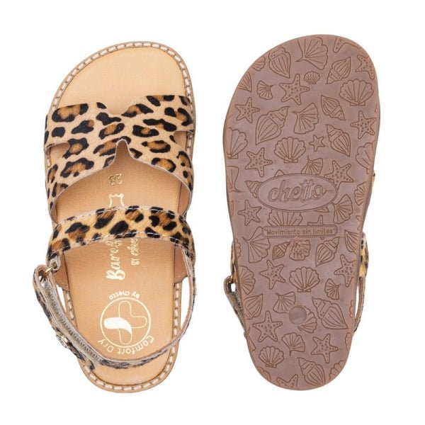 SANDALIA BAREFOOT JUNIOR 1126032 PIEL ANIMAL PRINT (T.28 - 38) - CHETTO - GARÓS
