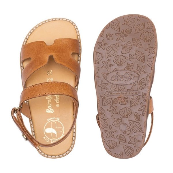 SANDALIA BAREFOOT JUNIOR 1126032 PIEL MARRÓN (T.28 - 38) - CHETTO - GARÓS