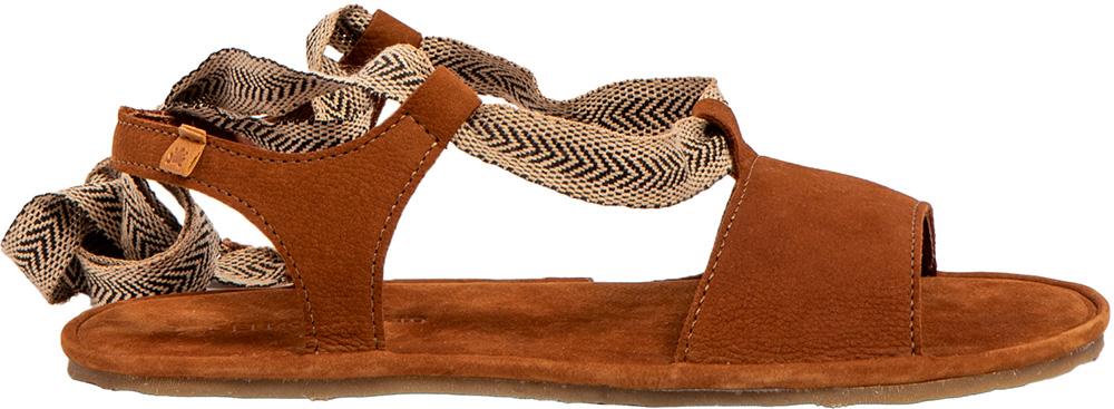 SANDALIA BAREFOOT MUJER CON TIRAS N5685 SATYA NOBUCK MARRÓN - EL NATURALISTA - GARÓS