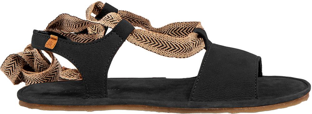 SANDALIA BAREFOOT MUJER CON TIRAS N5685 SATYA NOBUCK NEGRO - EL NATURALISTA - GARÓS