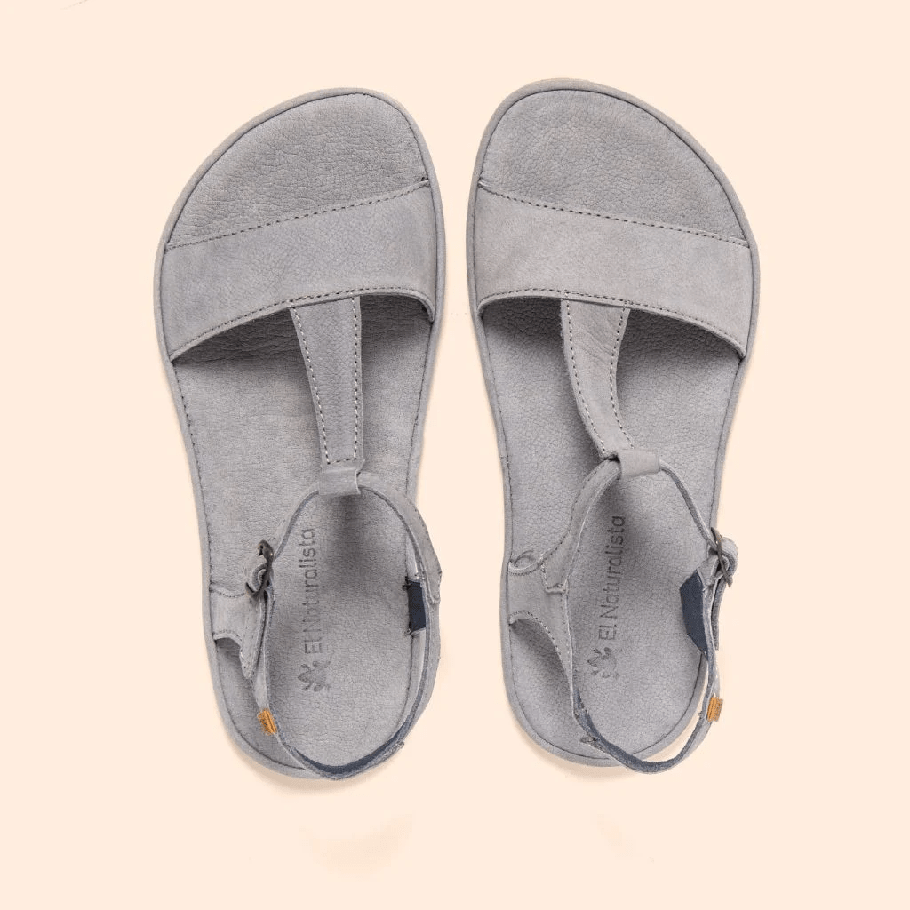 SANDALIA BAREFOOT MUJER N5686 SATYA NOBUCK AZUL DENIM - EL NATURALISTA - GARÓS