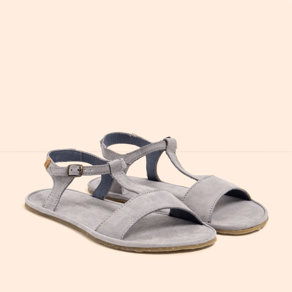 SANDALIA BAREFOOT MUJER N5686 SATYA NOBUCK AZUL DENIM - EL NATURALISTA - GARÓS