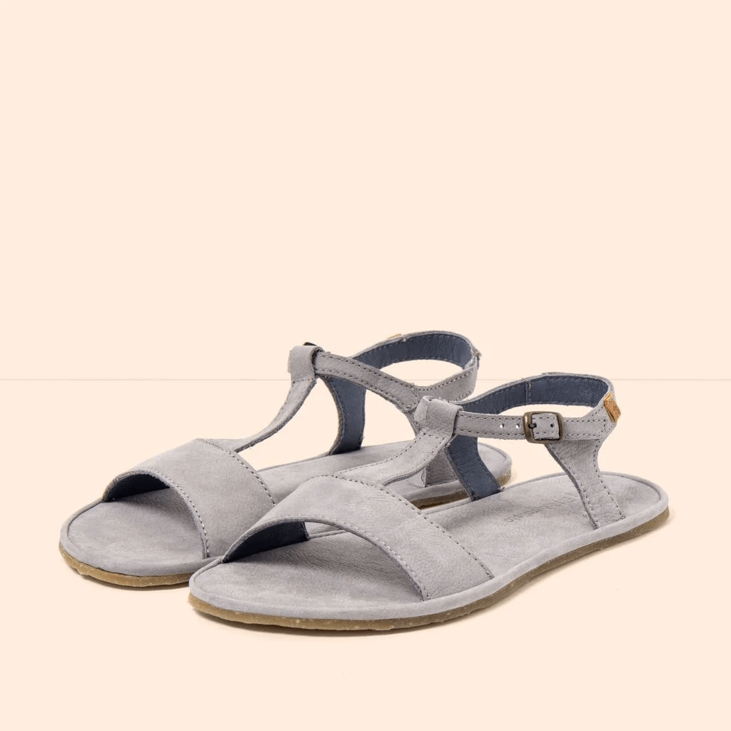 SANDALIA BAREFOOT MUJER N5686 SATYA NOBUCK AZUL DENIM - EL NATURALISTA - GARÓS