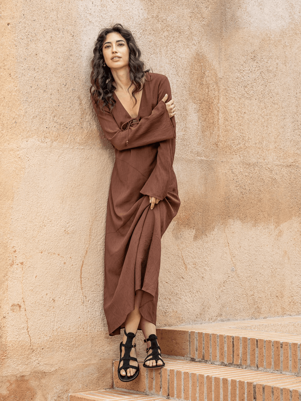 SANDALIA BAREFOOT MUJER ROMANA N5687 BARE NOBUCK NEGRO - EL NATURALISTA - GARÓS