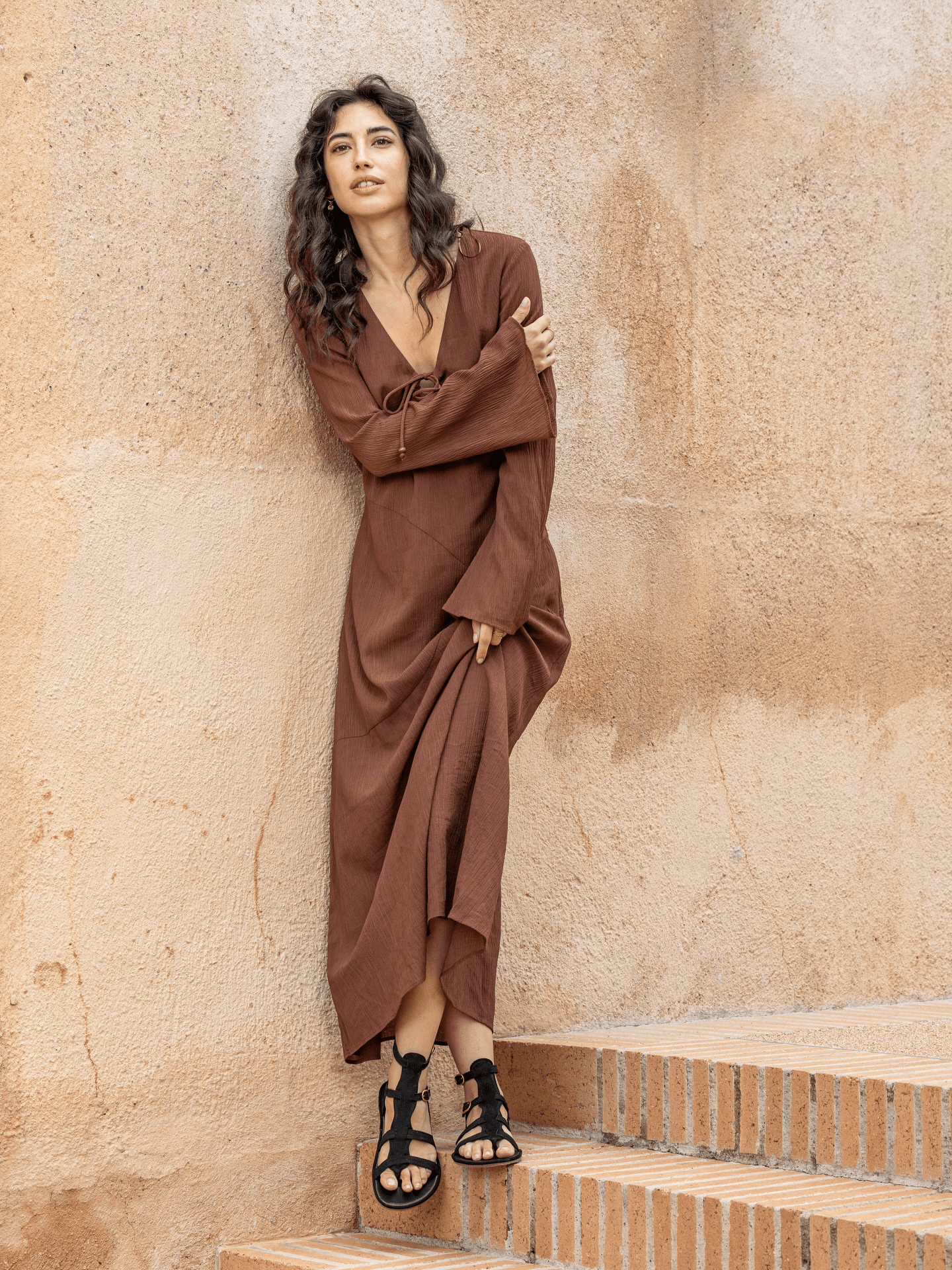 SANDALIA BAREFOOT MUJER ROMANA N5687 BARE NOBUCK NEGRO - EL NATURALISTA - GARÓS