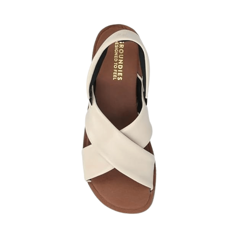 SANDALIA BAREFOOT MUJER VERONA VEGANA BEIGE - GROUNDIES - GARÓS