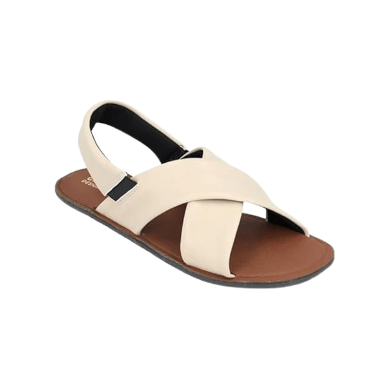 SANDALIA BAREFOOT MUJER VERONA VEGANA BEIGE - GROUNDIES - GARÓS