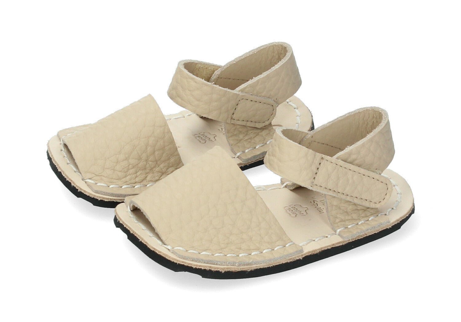 sandalia barefoot ria menorquina mini nirvana beige sahara - garós