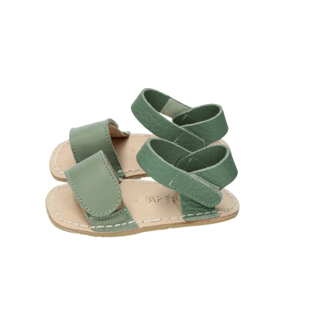 SANDALIA BAREFOOT RIA VELVET EDERA VERDE - GARÓS