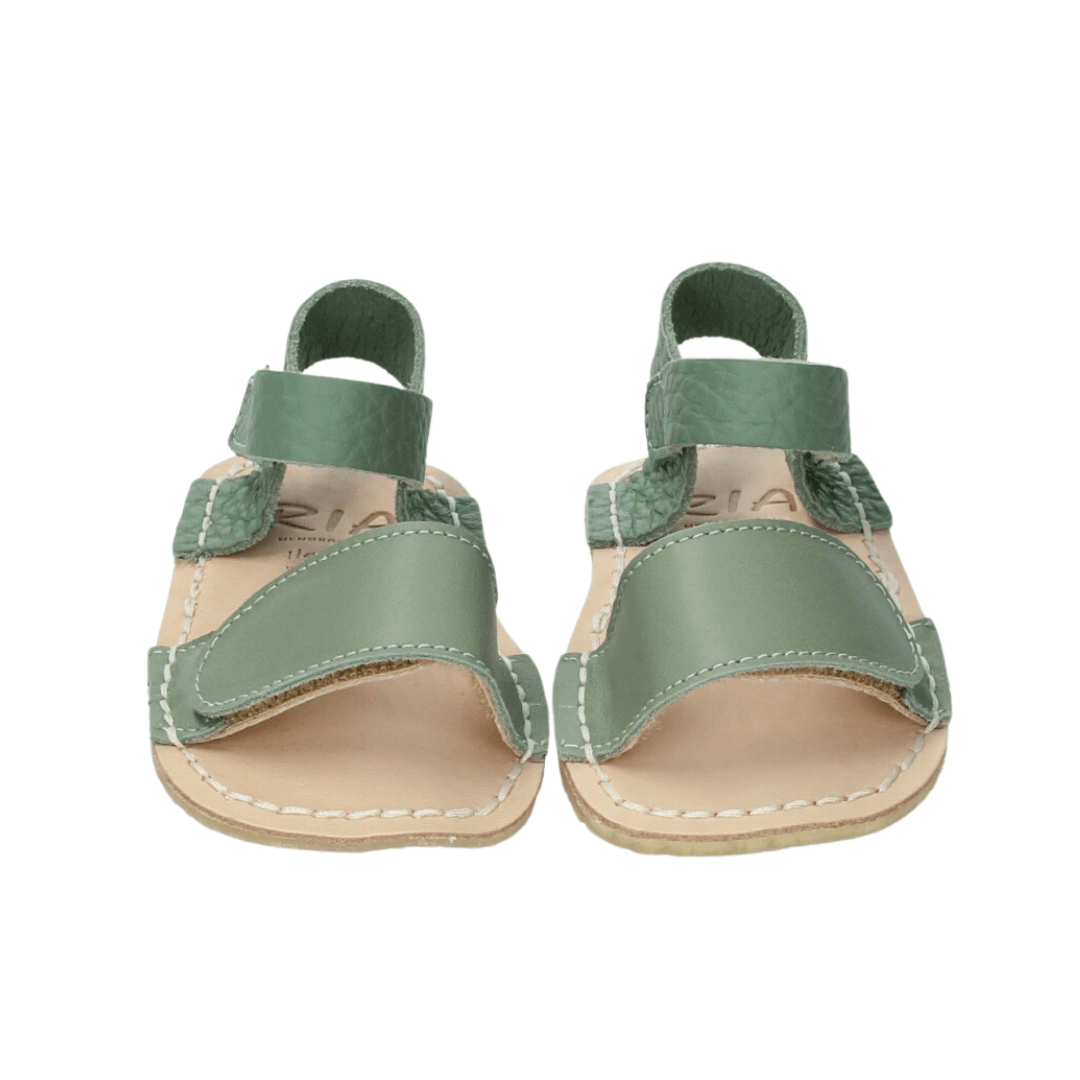 Sandalia barefoot ria velvet edera verde - garós