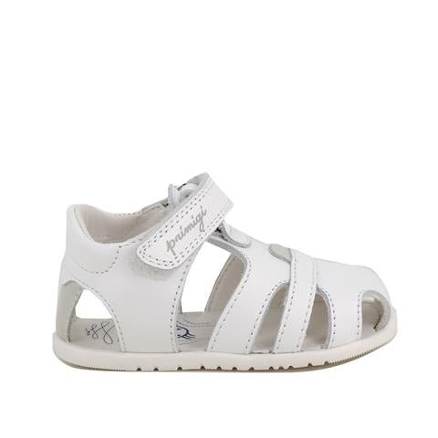 SANDALIA CANGREJERA BAREFOOT INFANTIL BABY SOFT 1414077 PIEL BLANCO - PRIMIGI - GARÓS