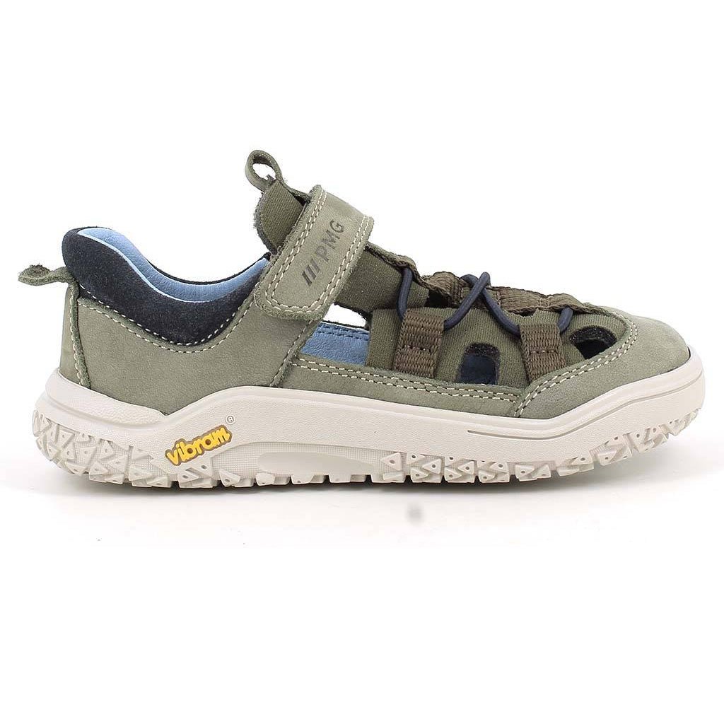 SANDALIA DEPORTIVA BAREFOOT CON SUELA VIBRAM 1421322 PIEL SALVIA - PRIMIGI - GARÓS