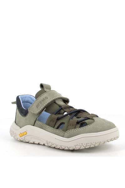 SANDALIA DEPORTIVA BAREFOOT CON SUELA VIBRAM 1421322 PIEL SALVIA - PRIMIGI - GARÓS