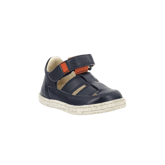 SANDALIA INFANTIL BAREFOOT KICKERS TRACTUS PIEL AZUL - GARÓS