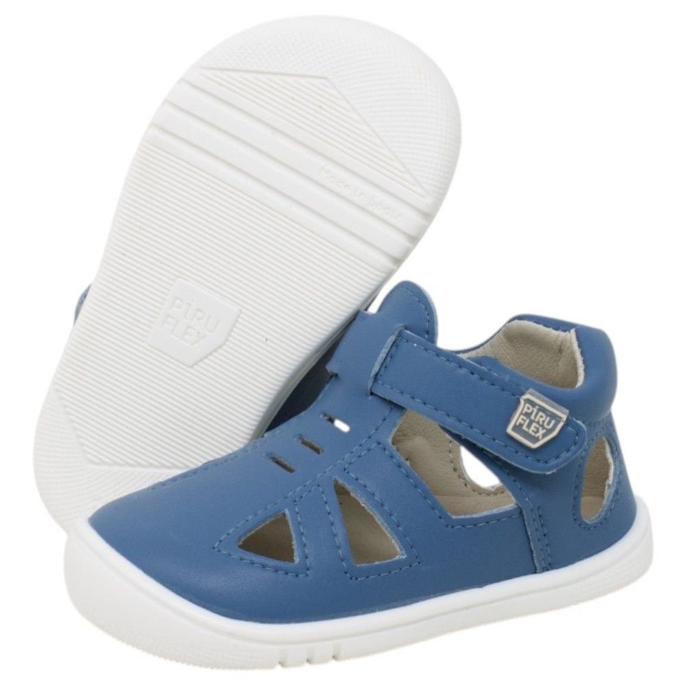 SANDALIA INFANTIL RESPETUOSA PF3009 - 4 PIEL MICRO AZUL - PIRUFLEX - GARÓS