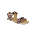 SANDALIA RESPETUOSA INFANTIL CON DOBLE VELCRO ANIMAL PRINT PIEL ROSA CON BRILLO (T.30-35)- ANDANINES - GARÓS