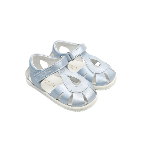 SANDALIA RESPETUOSA INFANTIL PIEL GOTA BLANDITOS BY CRÍOS AZUL - GARÓS