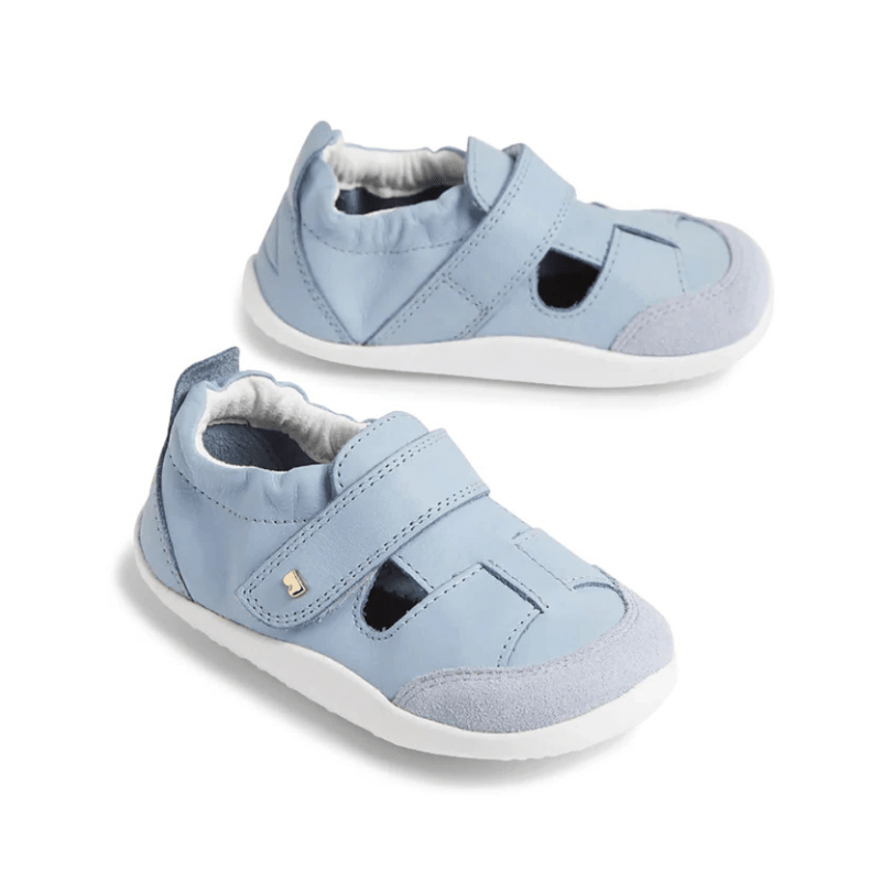 SANDALIA RESPETUOSA PIEL PRIMEROS PASOS BOBUX BEAU XPLORER AZUL SKYWAY - GARÓS