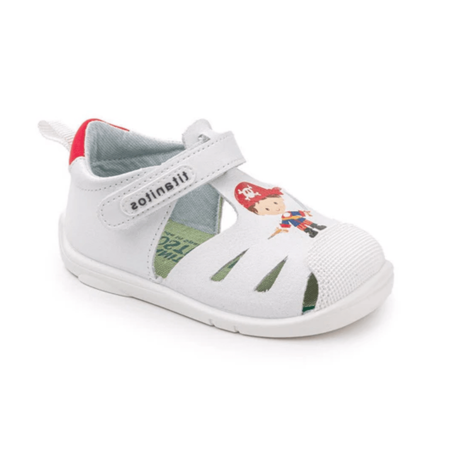 SANDALIA RESPETUOSA TITANITOS BIOELASTIC KIDD B500 PIEL VEGETAL BLANCO PIRATA - GARÓS