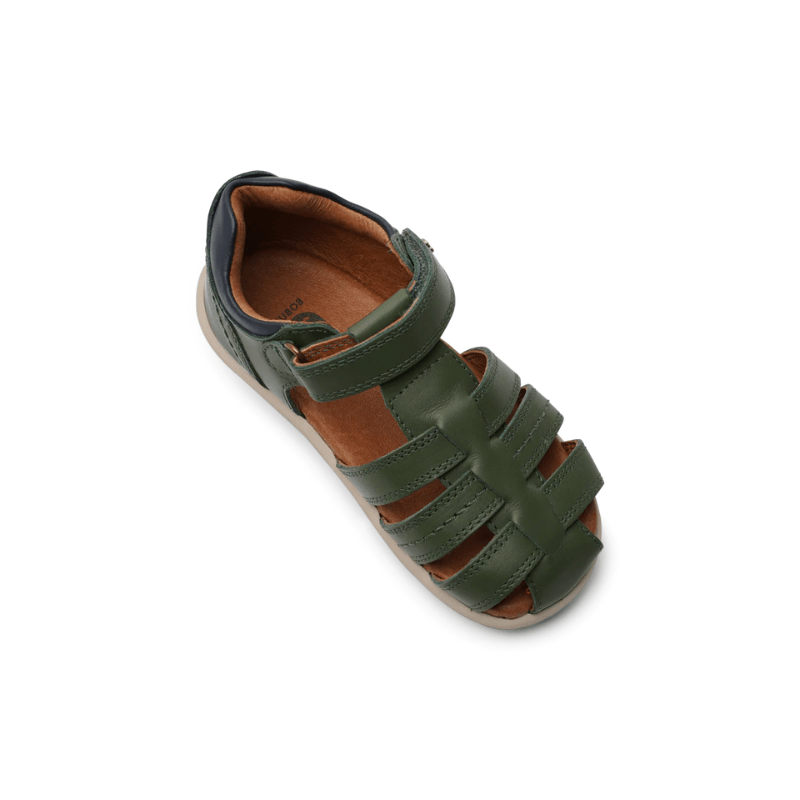SANDALIAS BAREFOOT BOBUX ROAM PIEL VERDE - GARÓS
