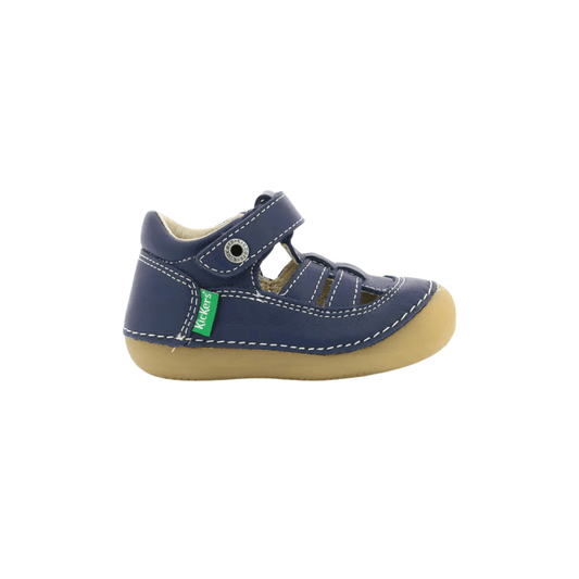 SANDALIAS RESPETUOSAS KICKERS SUSHY PIEL AZUL - GARÓS