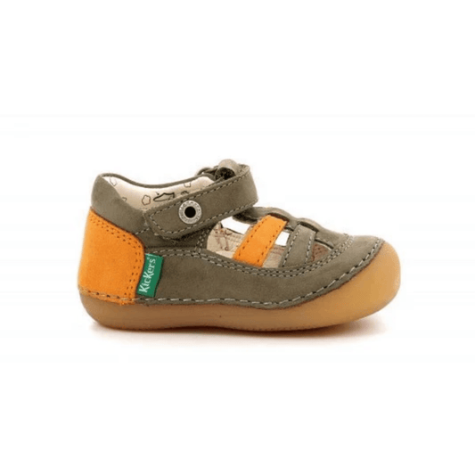 SANDALIAS RESPETUOSAS KICKERS SUSHY PIEL KAKI - GARÓS