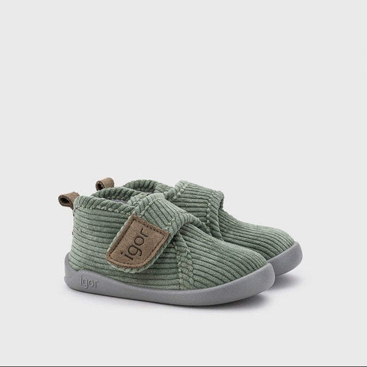 ZAPATILLA DE CASA BAREFOOT HOMIE PANA VERDE - IGOR - GARÓS