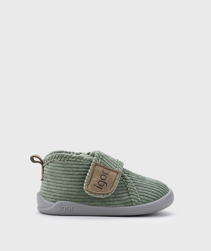 ZAPATILLA DE CASA BAREFOOT HOMIE PANA VERDE - IGOR - GARÓS