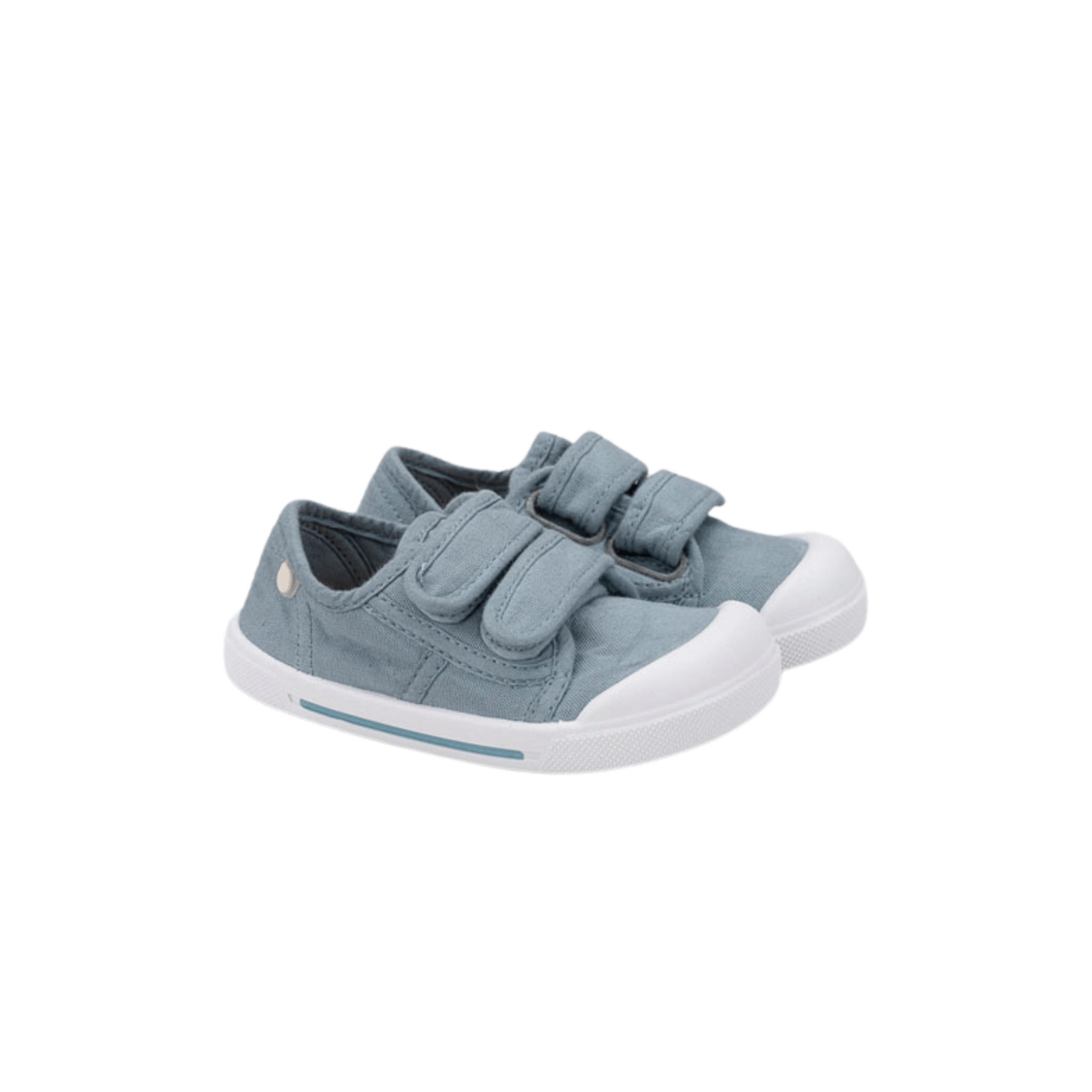 zapatilla infantil barefoot igor canvas velcro azul océano - garós