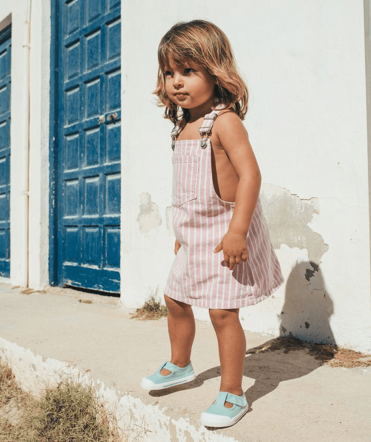 ZAPATILLA INFANTIL DE LONA RESPETUOSA PEPITO CANVAS IGOR VERDE MENTA - GARÓS