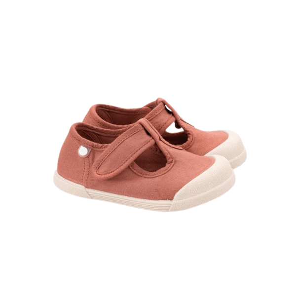 ZAPATILLA INFANTIL DE LONA RESPETUOSA PEPITO IGOR ROJO TERRACOTA - GARÓS