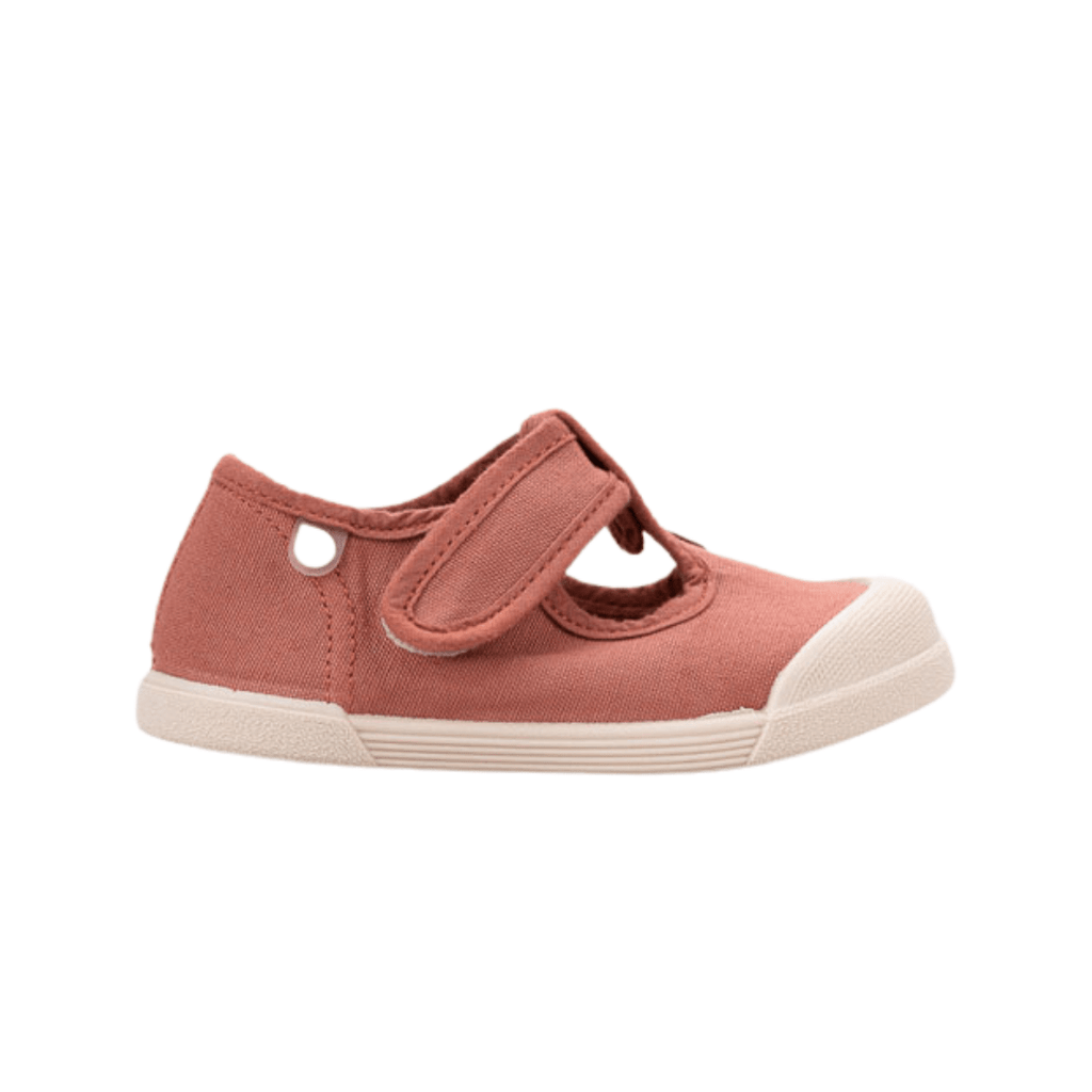 ZAPATILLA INFANTIL DE LONA RESPETUOSA PEPITO IGOR ROJO TERRACOTA - GARÓS