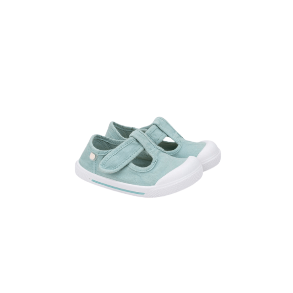 ZAPATILLA INFANTIL RESPETUOSA PEPITO CANVAS VERDE MENTA - IGOR - GARÓS