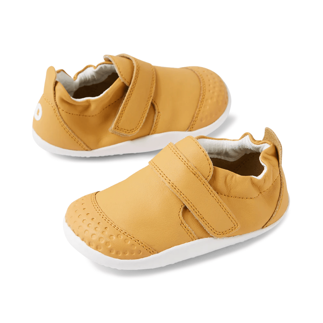 ZAPATILLA PRIMEROS PASOS RESPETUOSA BOBUX XPLORER GO PIEL MOSTAZA - GARÓS