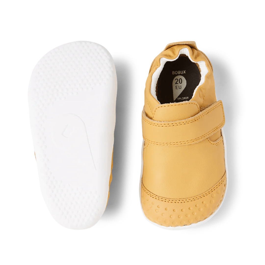 ZAPATILLA PRIMEROS PASOS RESPETUOSA BOBUX XPLORER GO PIEL MOSTAZA - GARÓS
