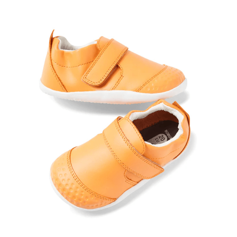 ZAPATILLA PRIMEROS PASOS RESPETUOSA BOBUX XPLORER GO PIEL NARANJA - GARÓS
