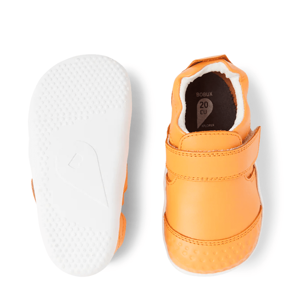 ZAPATILLA PRIMEROS PASOS RESPETUOSA BOBUX XPLORER GO PIEL NARANJA - GARÓS