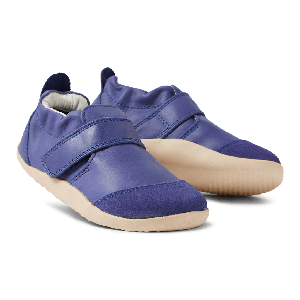 ZAPATILLA PRIMEROS PASOS RESPETUOSA BOBUX XPLORER MARVEL PIEL AZUL - GARÓS