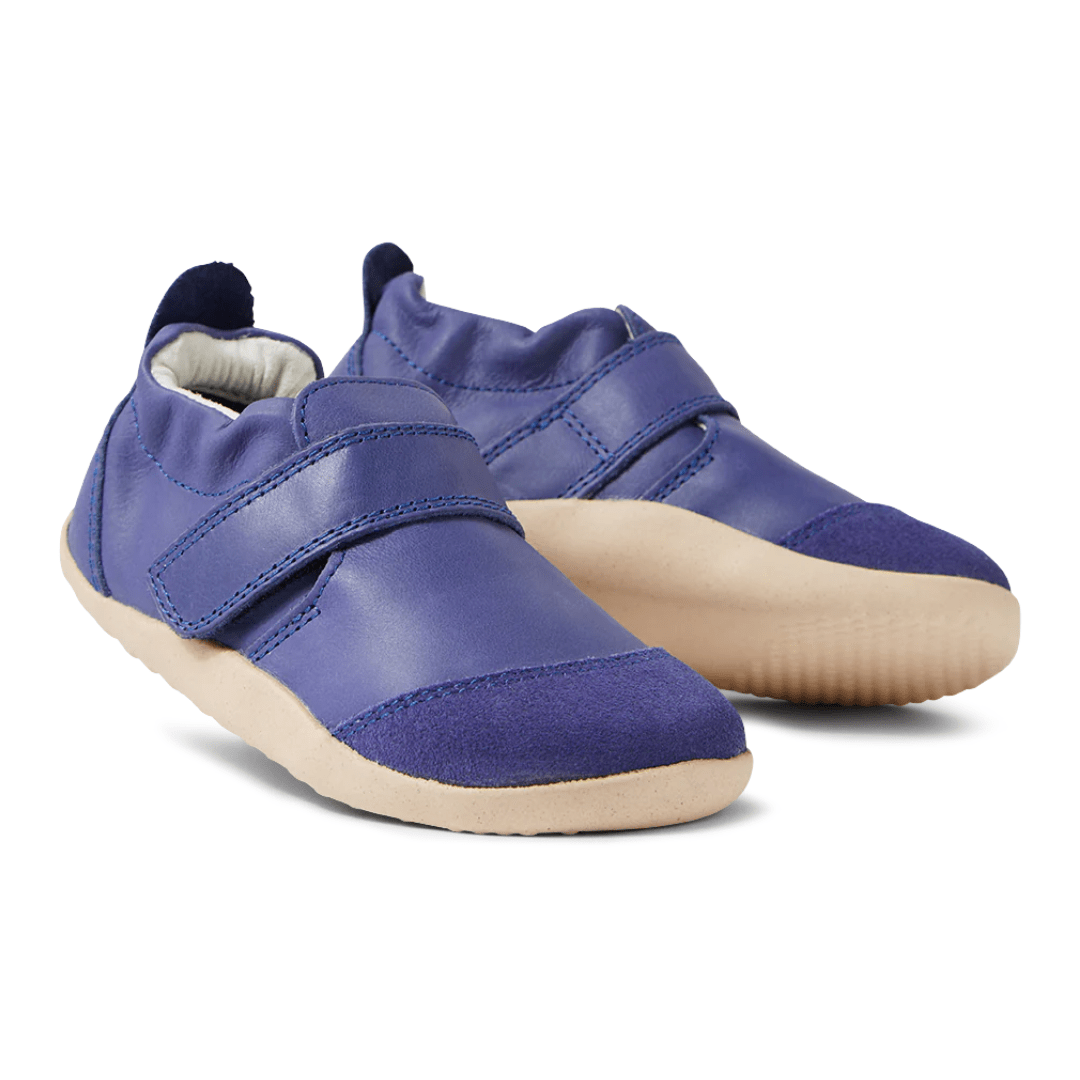 ZAPATILLA PRIMEROS PASOS RESPETUOSA BOBUX XPLORER MARVEL PIEL AZUL - GARÓS