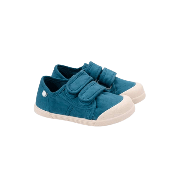 ZAPATILLA RESPETUOSA LONA VELCRO IGOR AZUL PETROLEO - GARÓS
