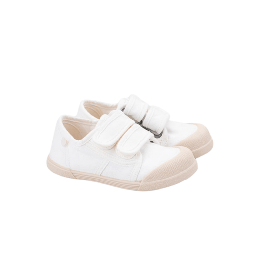 ZAPATILLA RESPETUOSA LONA VELCRO IGOR BLANCA - GARÓS